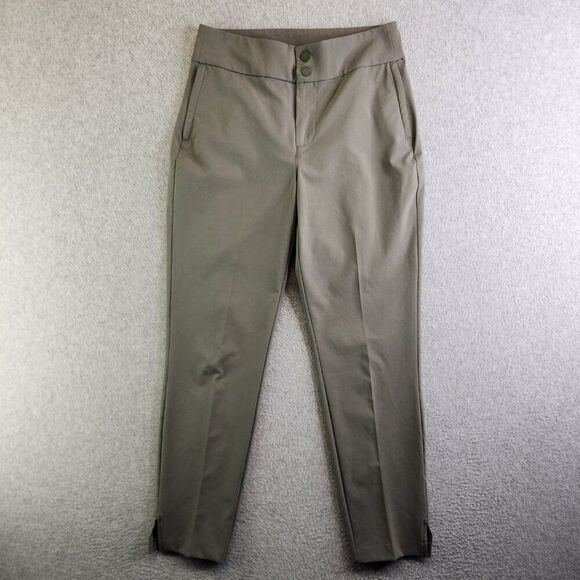 Eddie Bauer Pants Womens 2 Gray Travex Tapered Ankle Slit Zip Pockets Safari - Picture 16 of 16